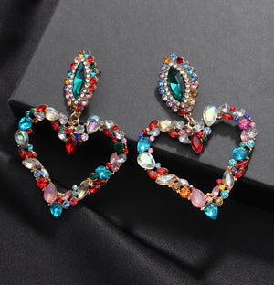Diamond heart earrings 