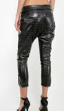 Michael J Black Faux Leather Pants