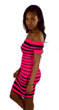 Aiko Striped Bodycon Dress