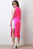 Ciara Pink and White Double Slit Dress