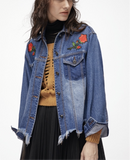 Chloe Denim Flower Patch Jacket