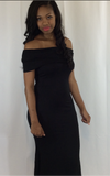 Harlyn Black Off Shoulder Maxi Dress